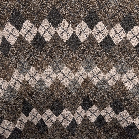 VINTAGE XLT MENS AMERICAN PORTRAIT GREEN ARGYLE SWEATER LONG SLEEVE KNIT - Picture 6 of 12